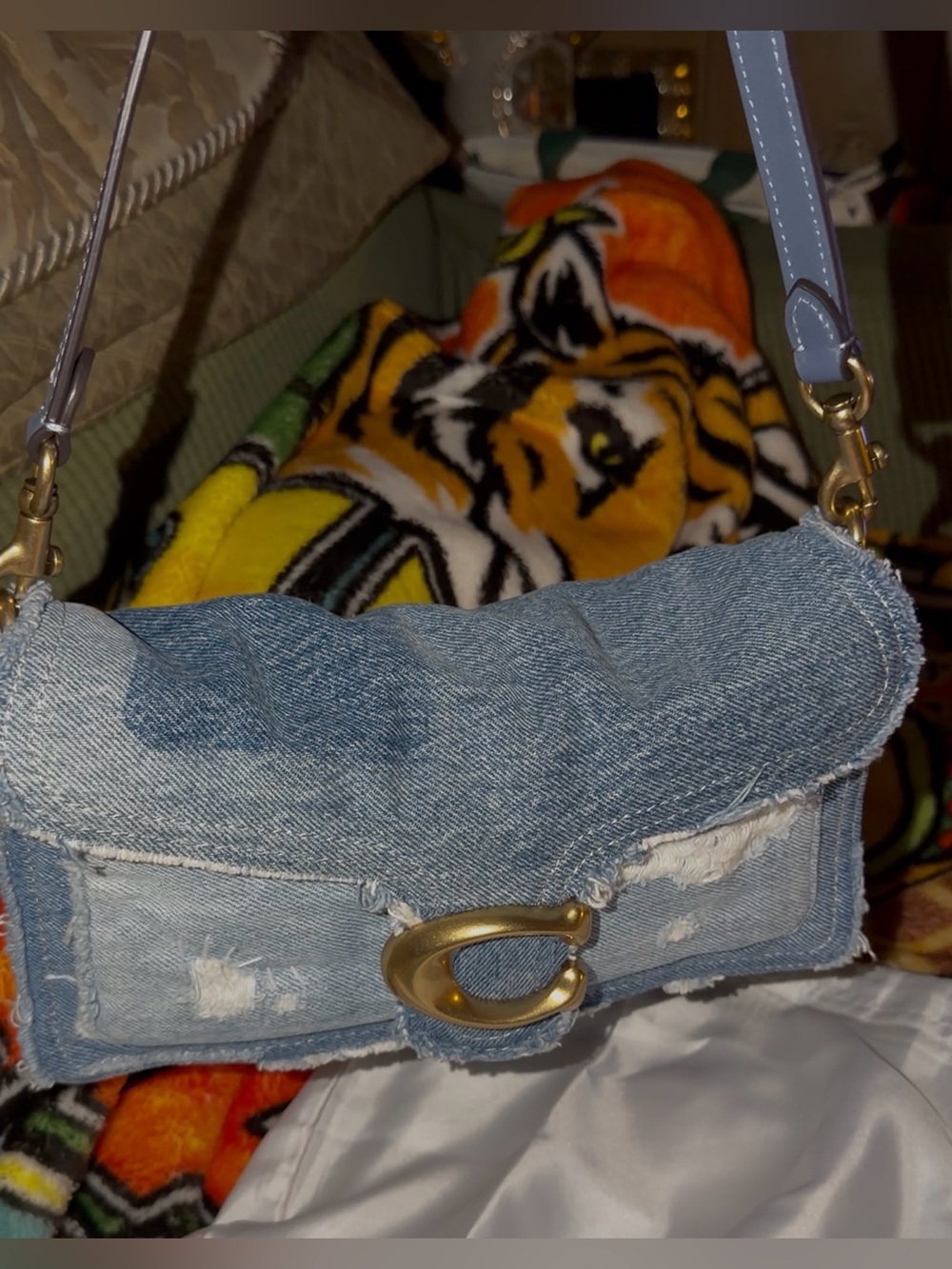 Like new coach tabby denim 26